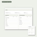 Close-up of the printable monthly budget planner page