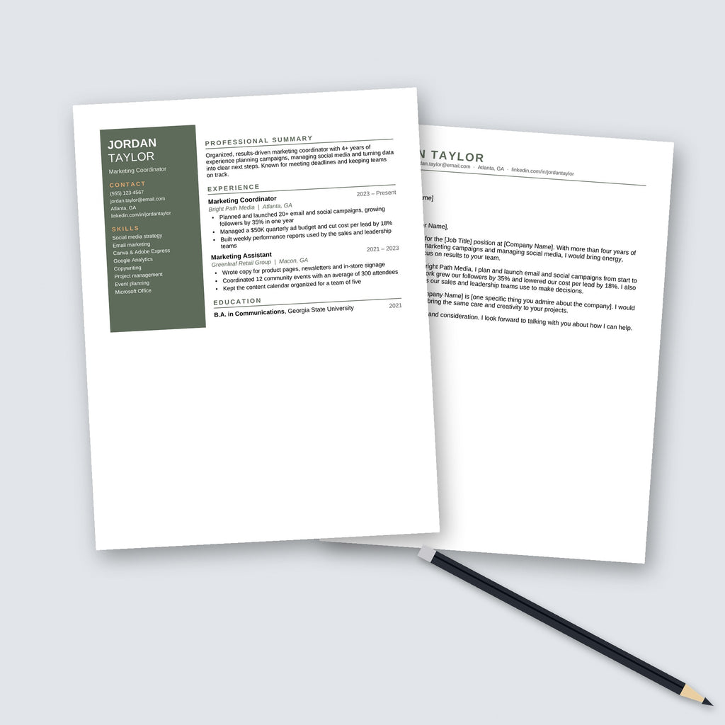 Resume & Cover Letter Templates | 5 Editable Designs for Word & Google Docs
