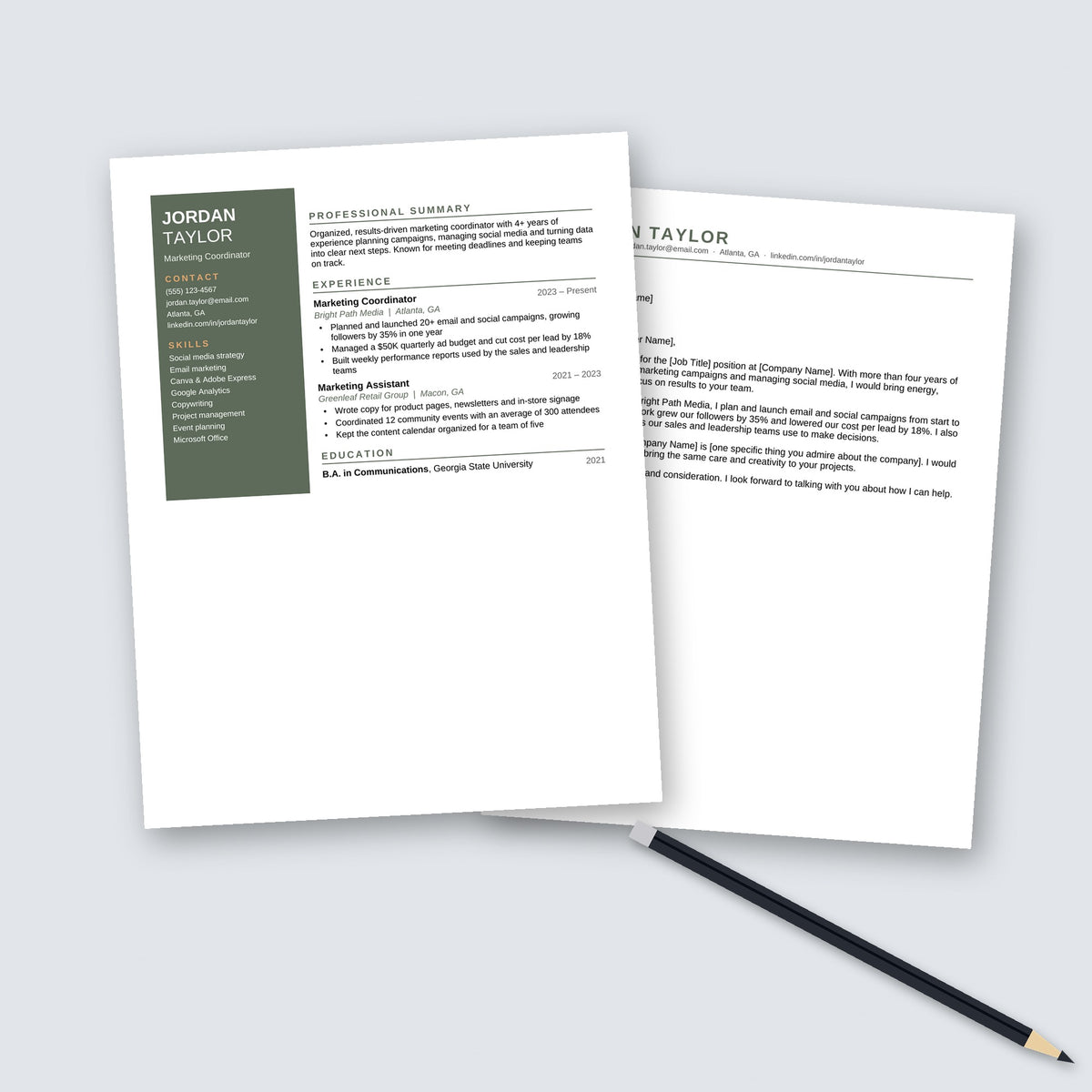 Resume & Cover Letter Templates | 5 Editable Designs for Word & Google Docs