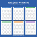 Telling Time Worksheets | Read & Draw Clocks – Hour, Half Hour, Quarter, 5 Minutes