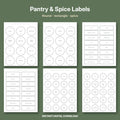 Pantry & Spice Labels Printable | 190+ Minimalist Round & Rectangle Kitchen Labels