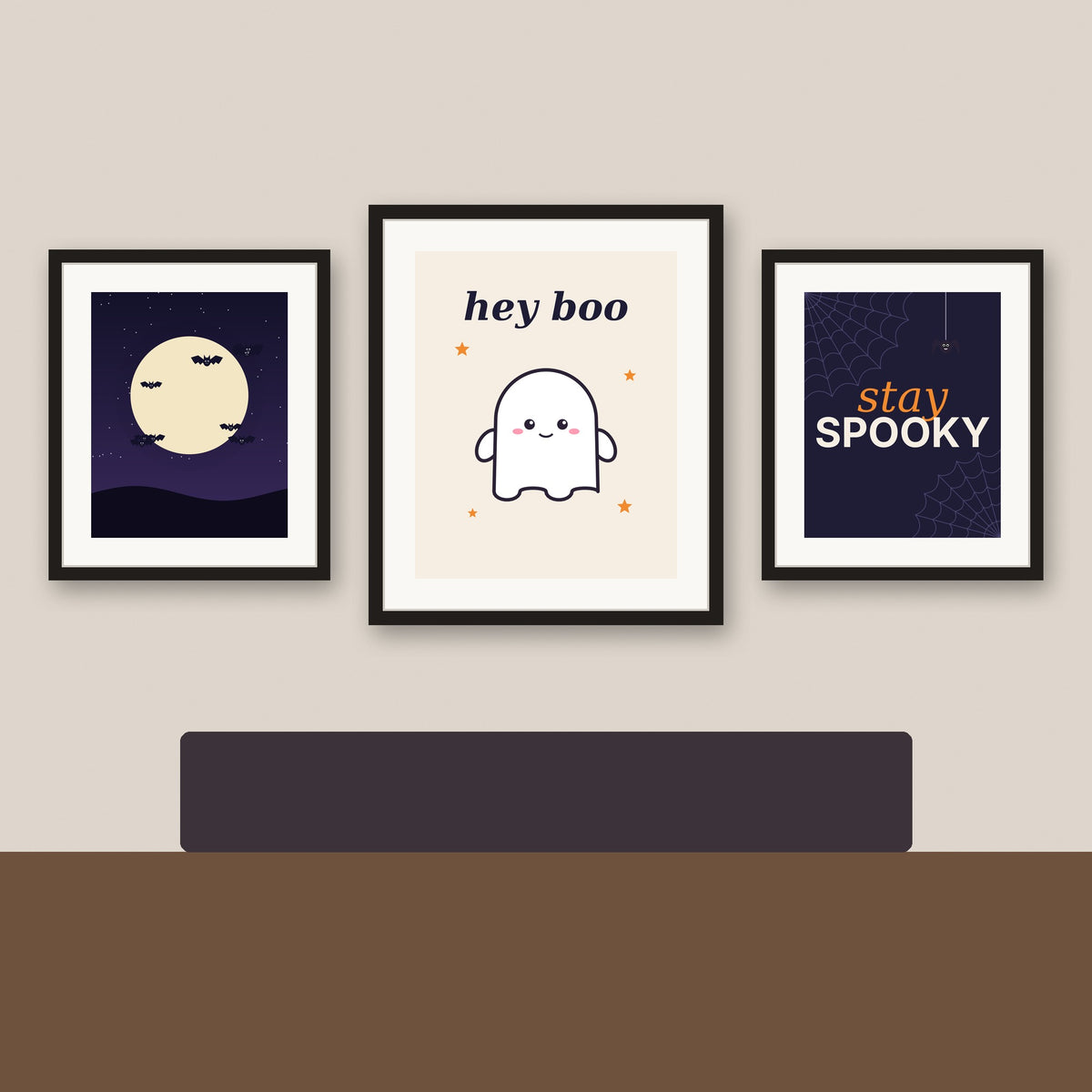 Halloween Wall Art Set of 5 | Printable Prints in Every Frame Size