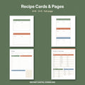 Recipe Cards Printable | 4x6 & 3x5 Recipe Cards, Recipe Pages & Kitchen Conversions