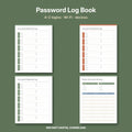 Password Log Book Printable | A–Z Password Keeper, Wi-Fi & Devices Page