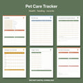 Pet Care Tracker Printable | Dog & Cat Health Records, Vet Log & Pet Sitter Sheet