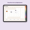 Halloween Digital Stickers for GoodNotes | 70+ Planner Stickers (PNG)
