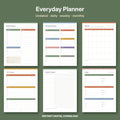 Undated Planner Printable | Daily, Weekly & Monthly Planner, Habit Tracker & Goals