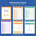 Kids Routine Charts | Morning, After School & Bedtime Checklists + Routine Cards