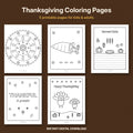 Thanksgiving Coloring Pages | 5 Printable Fall Pages for Kids & Adults