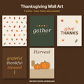 Thanksgiving Wall Art Set of 5 | Printable Fall Prints in Every Frame Size