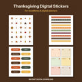 Thanksgiving Digital Stickers for GoodNotes | 70+ Fall Planner Stickers (PNG)