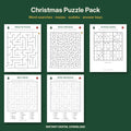 Christmas Puzzle Pack | Word Search, Mazes & Sudoku with Answer Keys