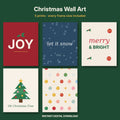 Christmas Wall Art Set of 5 | Printable Holiday Prints in Every Frame Size